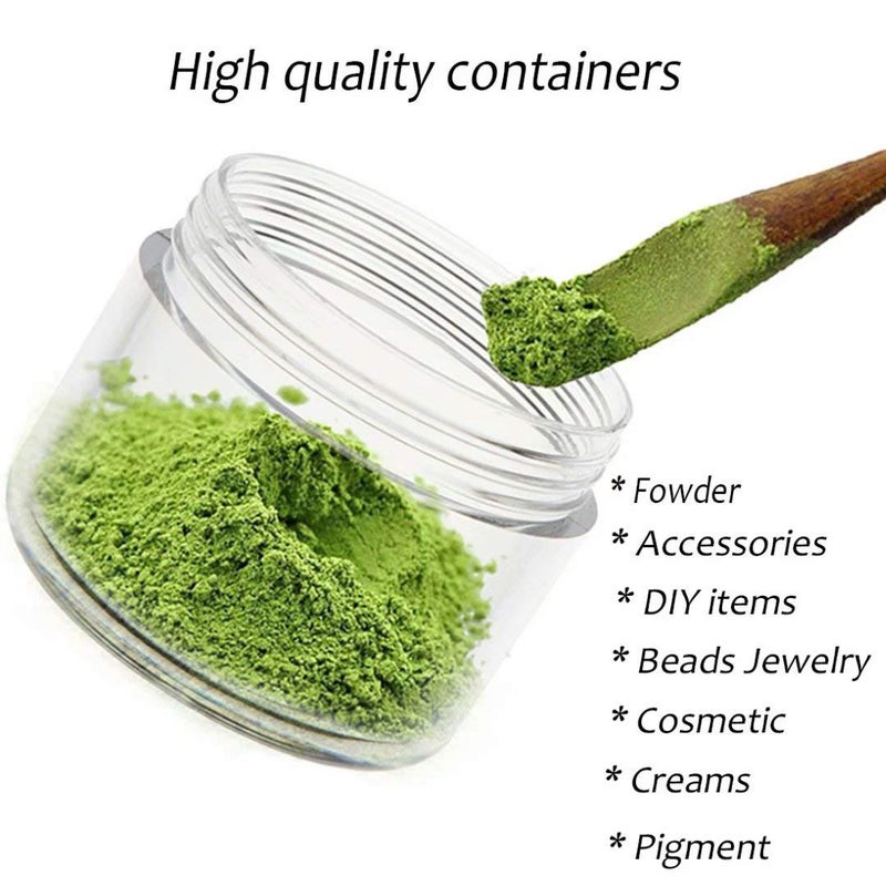 ZEJIA 20 Gram Plastic Cosmetic Jars with Lids, 20 Pieces Small Cosmetic Containers, Travel Size Sample Containers, Round Travel Jars for Lotions, Powder, Makeup, Beauty Products, Slime (20ML/0.7 oz) - Image 2